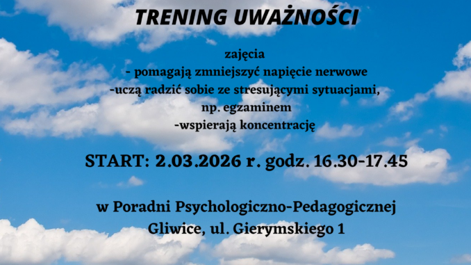 plakat - zaproszenie na zajęcia